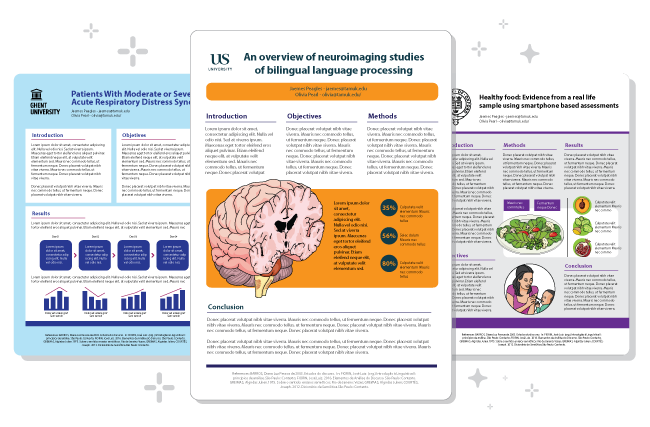 Eye-catching scientific posters in a few clicks