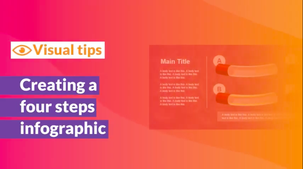 Tutorial video: creating a four steps infographic template