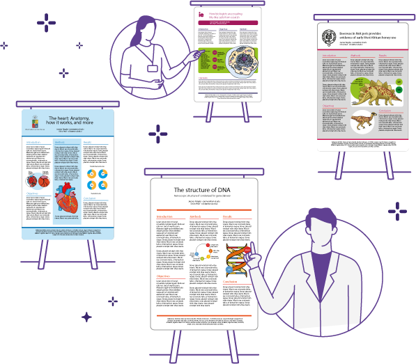 progettare attraenti presentazioni di poster scientifici ppt per medicina e  tecnologia