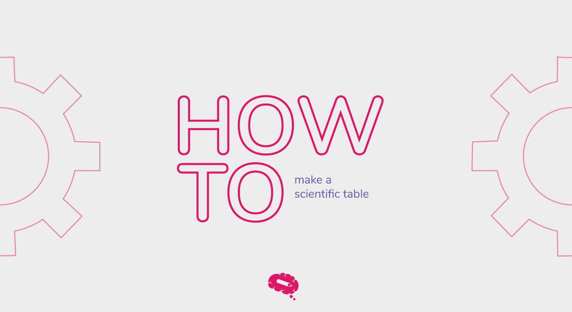 how to make a scientific table