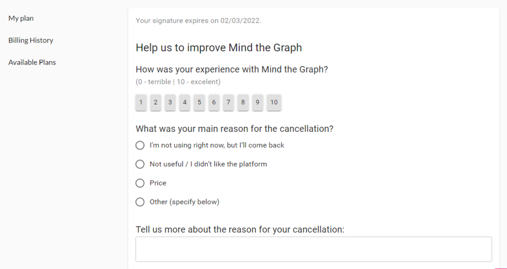 How Do I Cancel My Subscription? - Mind The Graph Blog