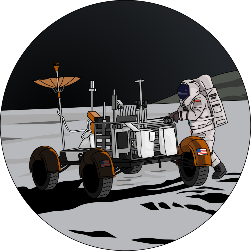 Миссии на Луну иллюстрированы
