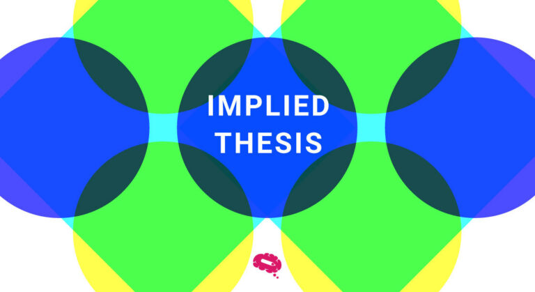 what is an implied thesis