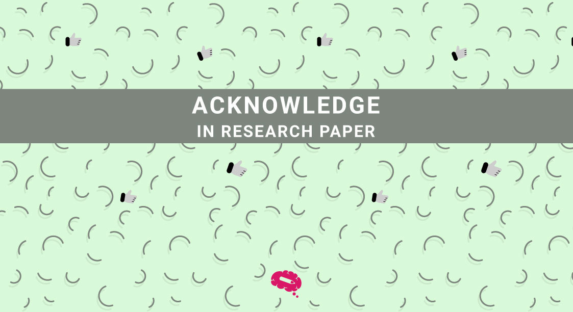 acknowledge in research paper