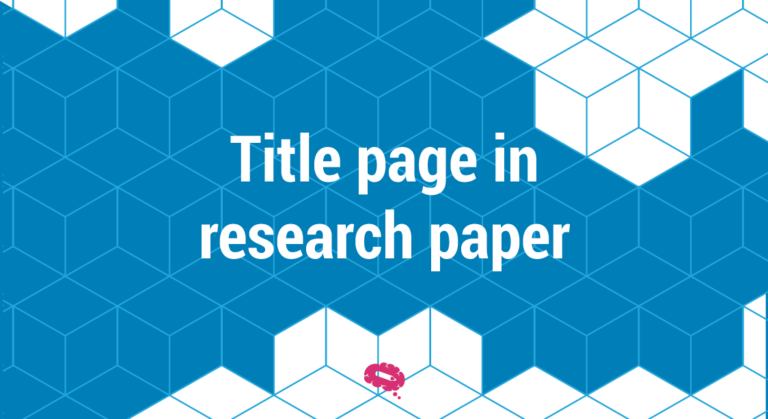 Title Page in Research Paper: Importance, Guidelines & Examples - Mind ...