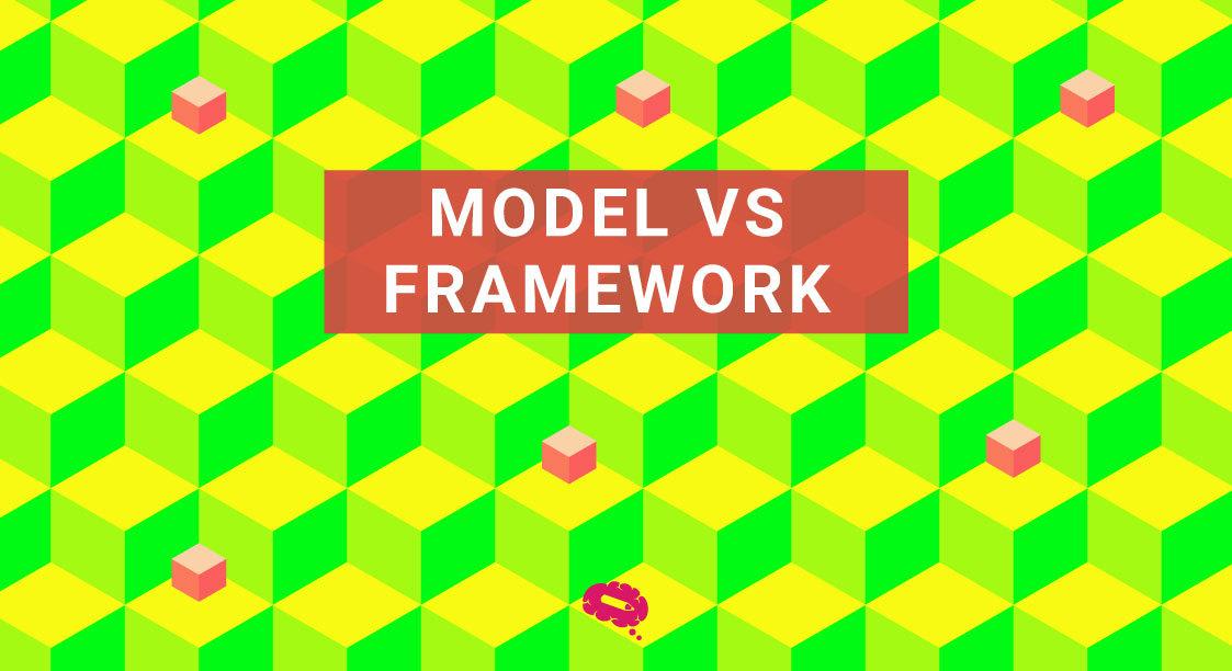 model vs rammeværk