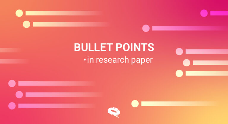 Bullet Points In Research Paper