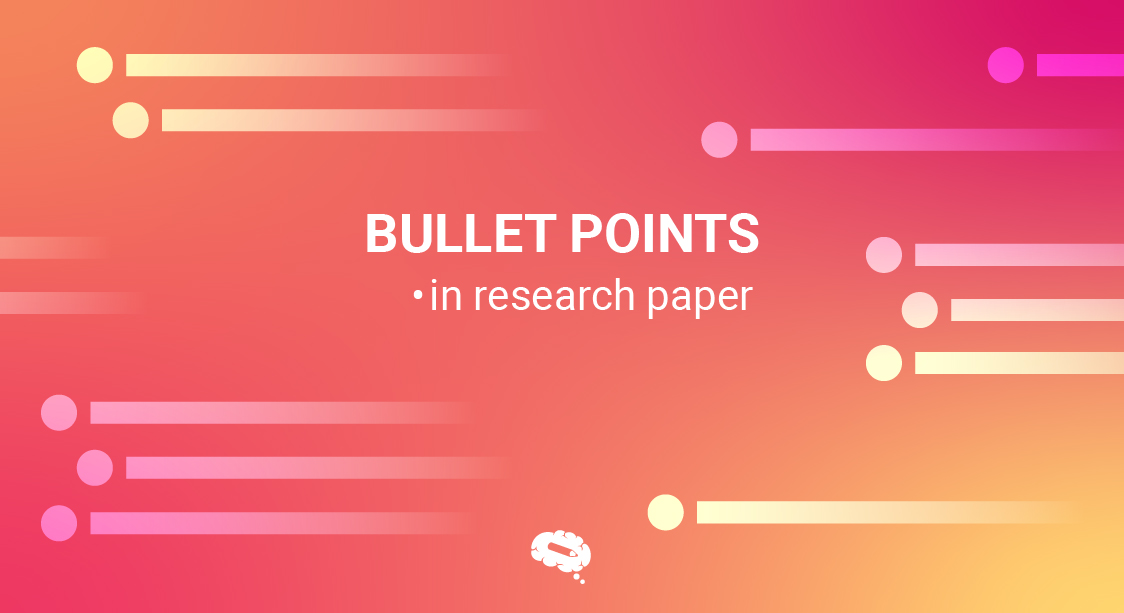 bullet points tutkimuspaperissa