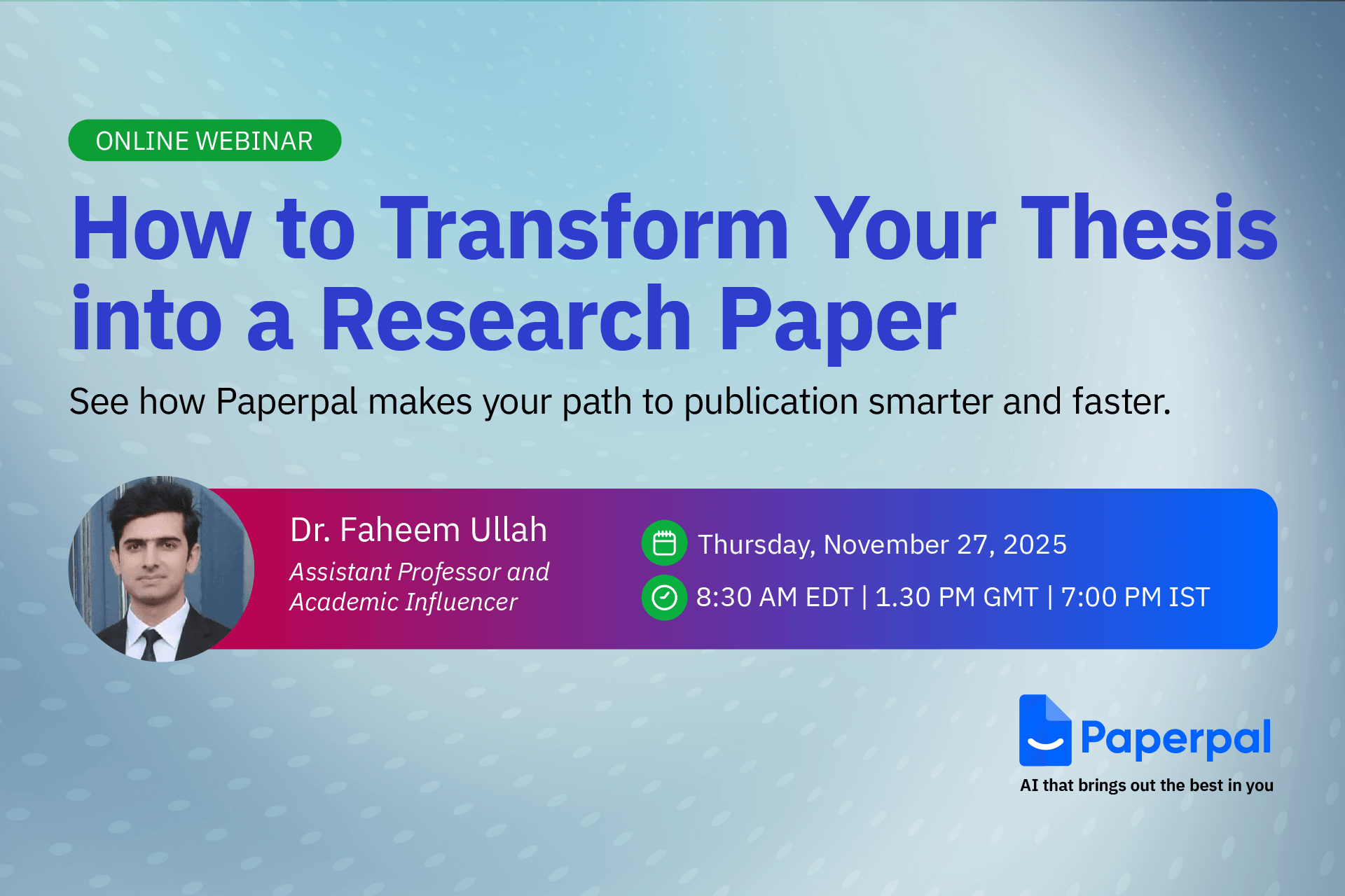 Turn thesis into research paper